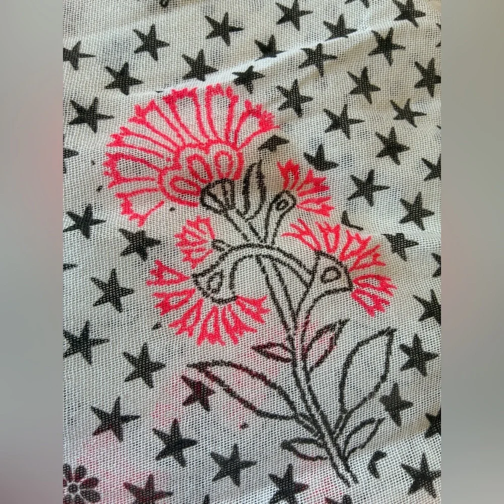 Free People Tote Bag, Floral, Sheer, Lightweight, Reusable, Environment Friendly